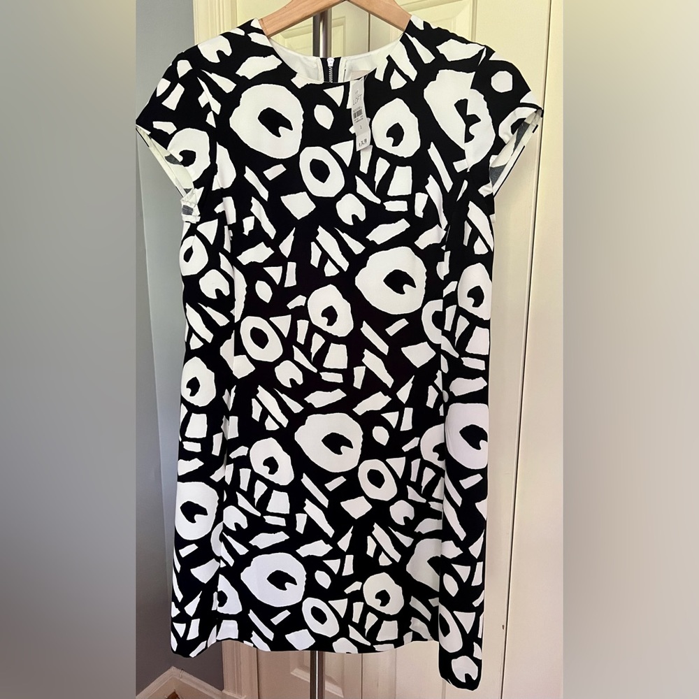 Brand Loft, black and white dress, size 2, new with tags